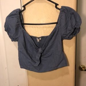 Denim crop top